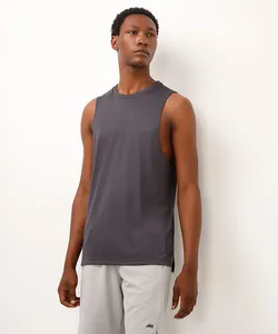 regata machão muscle fit cinza M