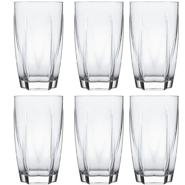 Conjunto de Copos Long Drink Nadir Estela 460ml 6 Peças Transparente