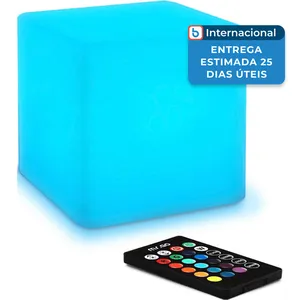 Luminária Mr.Go Decorativo Quadrado 10cm Azul A-MBI
