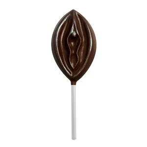 Pirulito de Chocolate em Formato de Vagina Texturizada com Glitter Miess