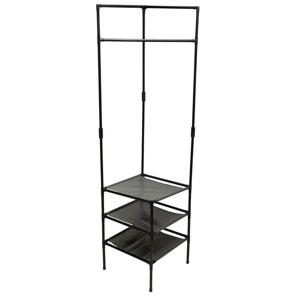 Guarda-roupas Lauren Closet Aberto Modulado 3 Prateleiras Ferro E Tecido Tnt 42x42x154cm LM1501 - honeyhome