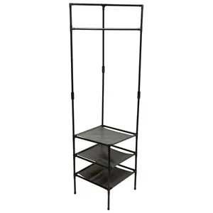 Guarda-roupas Lauren Closet Aberto Modulado 3 Prateleiras Ferro E Tecido Tnt 42x42x154cm LM1501 - honeyhome
