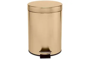 Lixeira Inox Com Pedal Rose Gold 12l