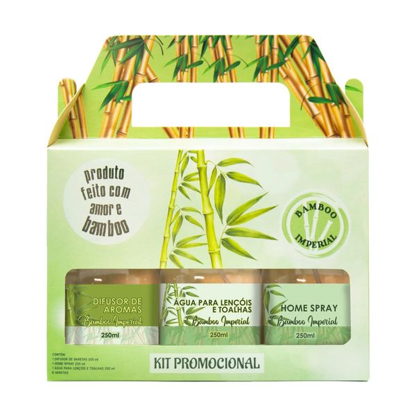 Kit Aromatizador Perfum Brasil Bamboo Imperial 250ml