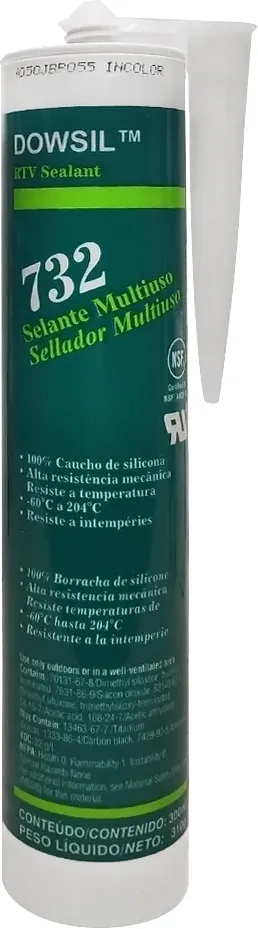 Borracha de silicone Silastic 300 g incolor 732RTV - DOWCORNING