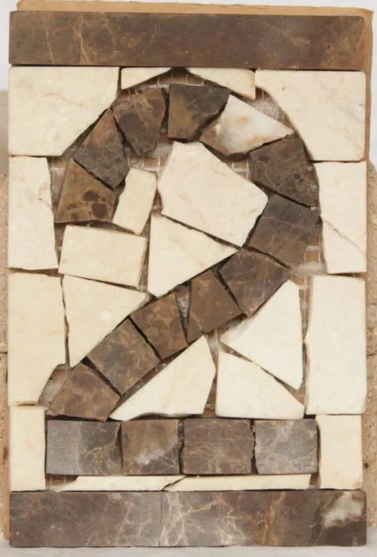 Mosaico Número 2 Nobre 15X10cm