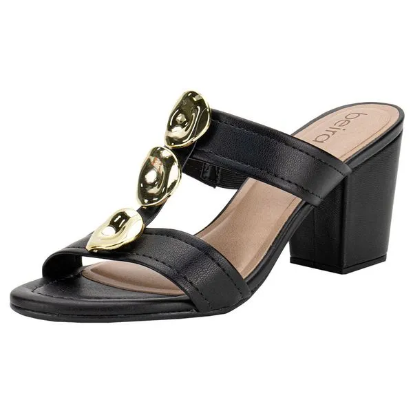 Tamanco Feminino Salto Grosso Beira Rio 8280691 PRETO 38