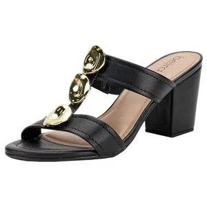 Tamanco Feminino Salto Grosso Beira Rio 8280691 PRETO 38