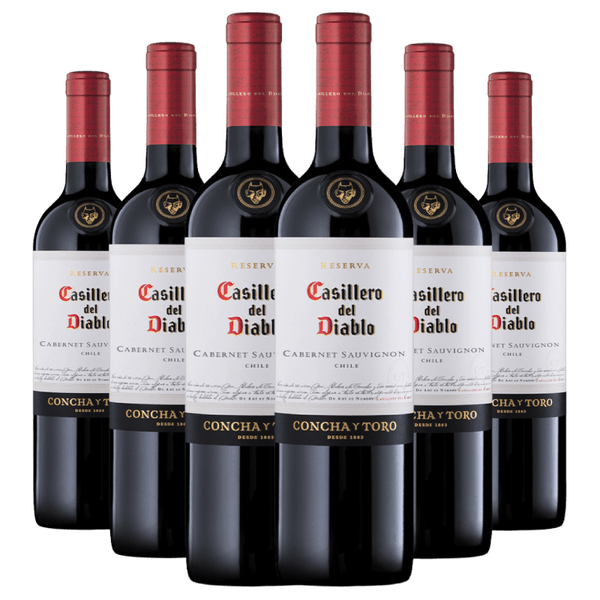 Kit 6 Garrafas Concha Y Toro Casillero Del Diablo Cabernet Sauvignon