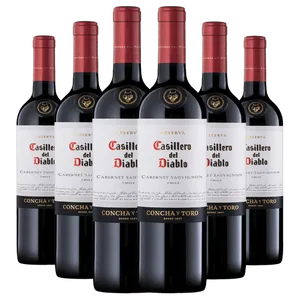 Kit 6 Garrafas Concha Y Toro Casillero Del Diablo Cabernet Sauvignon