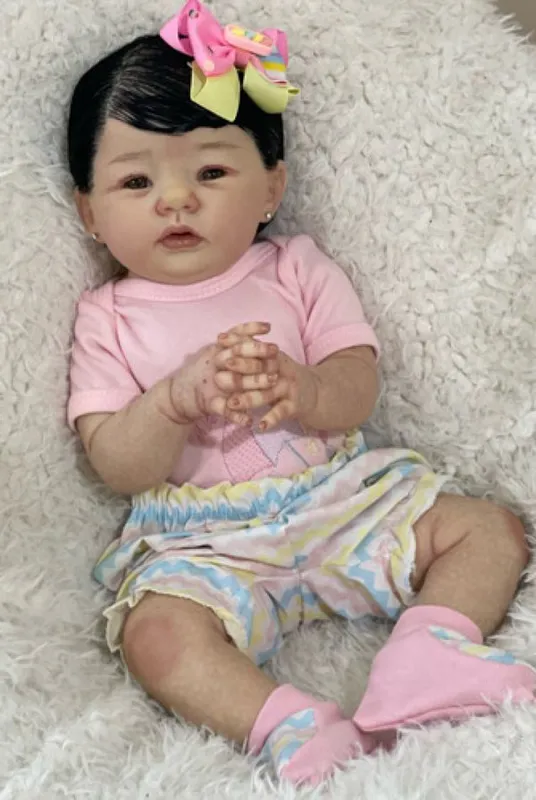 Bebe Reborn Menina Realista Toma Banho Mama E Faz Xixi