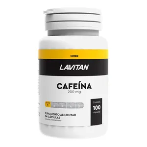 Cafeína 200mg Lavitan 100 Capsulas