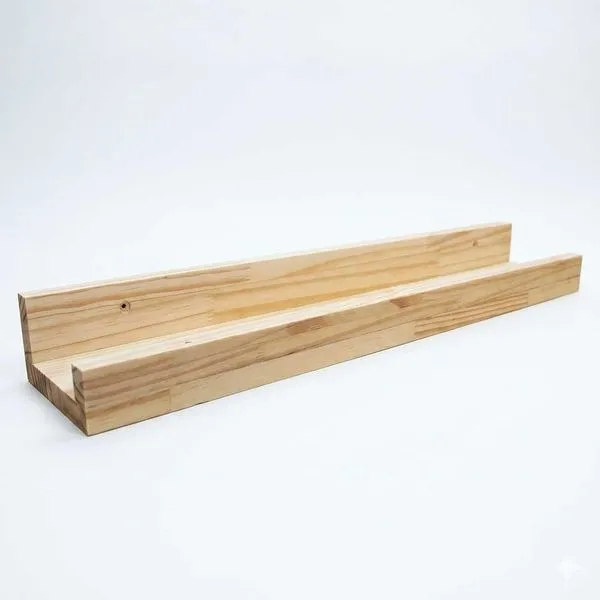 Prateleira de Parede Tipo Calha 60CM Madeira Pinus Fixação Parafuso Sala Natural Artfactory Design Prateleira de Parede Calha 60CM Madeira Pinus Parafuso Natural Artfactory Design