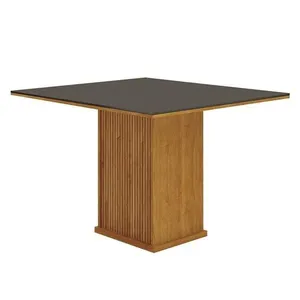 Mesa De Jantar Napoli 90x90 Reto Freijó Decor Chumbo – Leifer Móveis