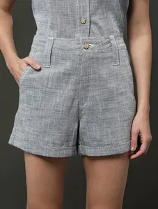 Bermuda Feminina Barra Virada Calvin Klein Jeans - Marinho Bermuda Feminina Barra Virada Calvin Klein Jeans Marinho 40