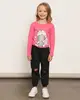 Calça Infantil Crepe Jogger Com Recortes Preta 4