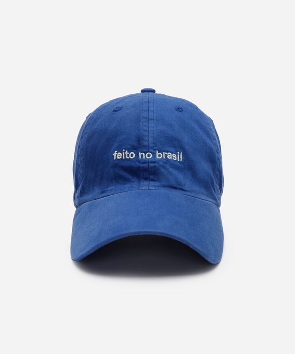 bone masculino aba curva feito no brasil azul UNICO