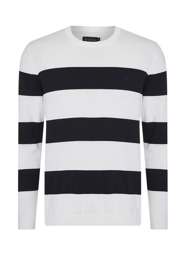 Suéter Tricot Regular Fit Listrado Masculino Individual GG