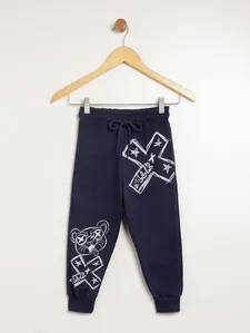 Calça Moletom Com Punho Infantil Para Menino - MARINHO 6