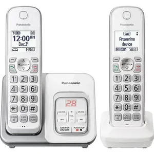 Telefone Sem Fio Panasonic com 2 Peças Branco KX-TG3812W W-BI