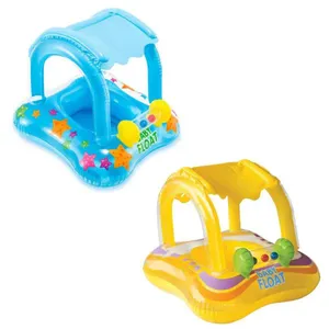 Bóia Inflável - Baby Bote Kiddie com Cobertura - Modelos Sortidos - Intex Bóia Inflável - Baby Bote Kiddie com Cobertura - Modelos Sortidos - Intex