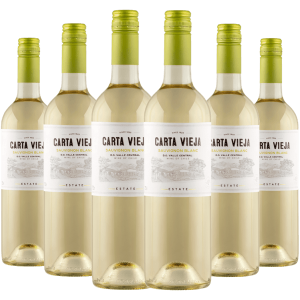 Kit Caixa Fechada 6 Vinhos Branco Carta Vieja Sauvignon Blanc