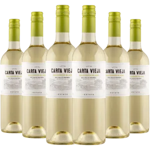 Kit Caixa Fechada 6 Vinhos Branco Carta Vieja Sauvignon Blanc