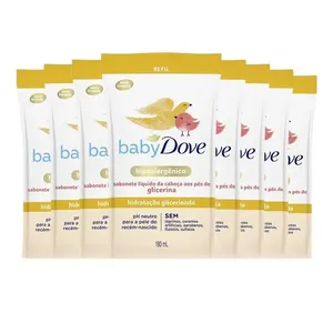 Kit Sabonete Líquido Dove Baby Refil Hidratação Glicerinada 180ml - 8 Unidades