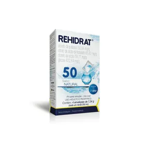 Rehidrat 50 Sabor Natural Pó para Solução Oral 4 Envelopes 7,3g