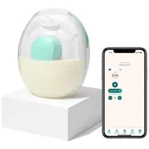Bomba Tira Leite Elétrica Sem Fio com 9 Níveis de Força de Sucção de Nível Hospitalar e Compatível com APP, 1Un, Willow, Branca 110v