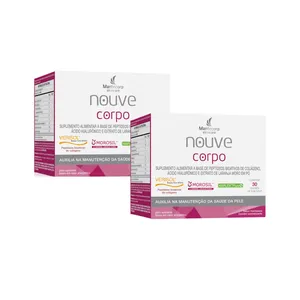 Kit 2 Caixas Nouve Corpo Colágeno Verisol + Ácido Hialurônico + Morosil Framboesa 60 Sachês