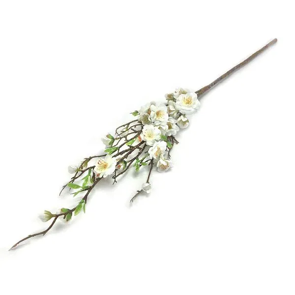 Flor Galho de Pessegueira Branca 91cm W52205WCX216 - Winmax