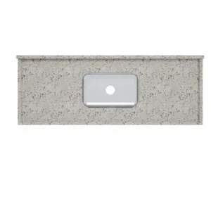Pia para Cozinha Granito 120x55cm LEGG Pia para Cozinha Granito 120x55cm Branco Dallas com Cuba Central 11cm