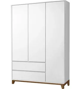 Roupeiro Nordic 3 Portas Puppi Móbile Branco