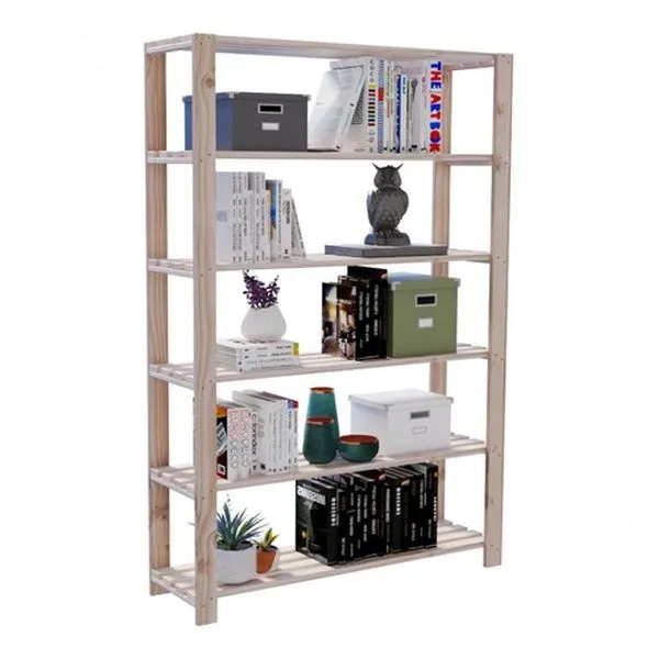 Ármario Rustico 6 Prateleiras Decorativas Livros