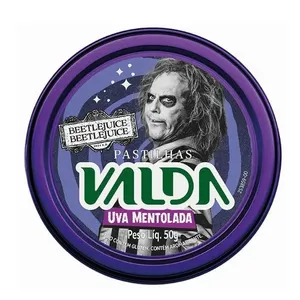Pastilhas Valda Beetlejuice Sabor Uva Mentolada 50g