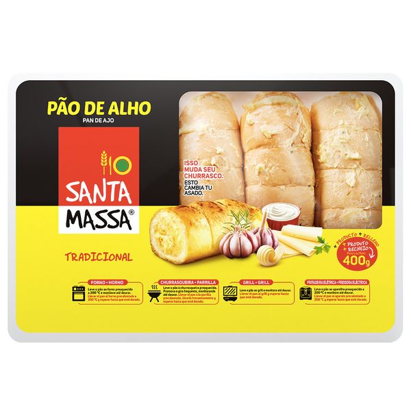 Pão de Alho Santa Massa Tradicional 400g