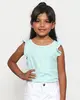 Regata Infantil Canelada Com Babado Laise Verde 4