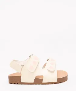 sandália infantil birken corações off white 22