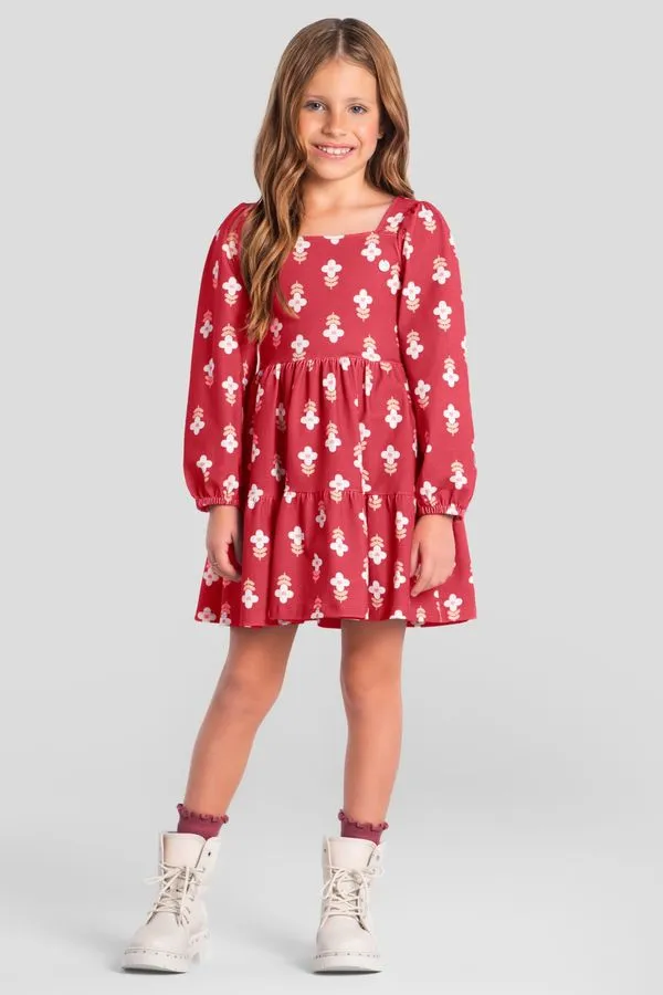 Vestido infantil menina floral Mundi -10