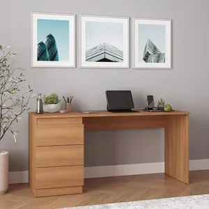 Escrivaninha Mesa Escritório Hera 3 Gavetas 163cm CabeCasa MadeiraOriginals Louro Louro
