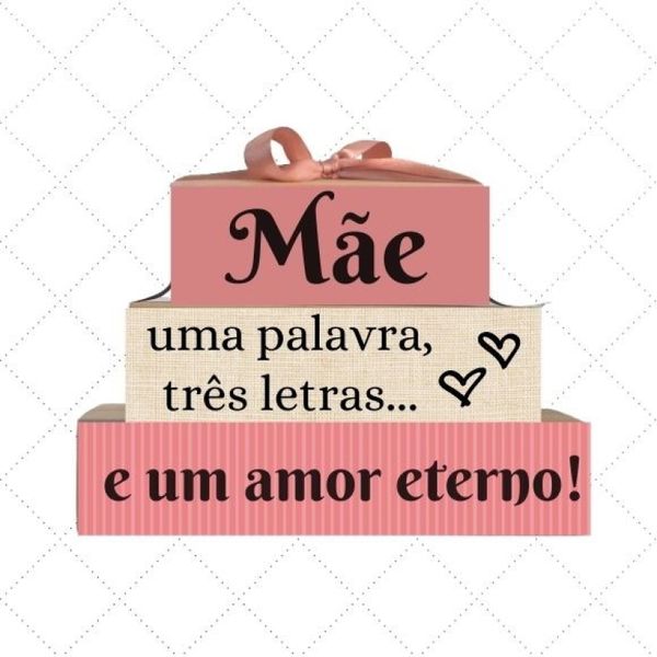 Decoração sala Mãe uma palavra três letras- em Madeira pinus
