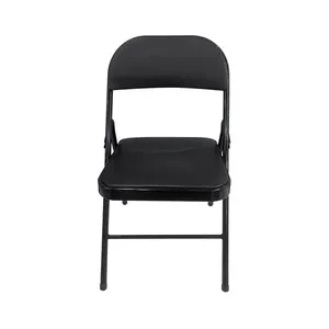 Cadeira Dobrável Almofadada Suporta Até 80kg Plástico Pu, Ferro 40x40x76cm LM4091 - honeyhome