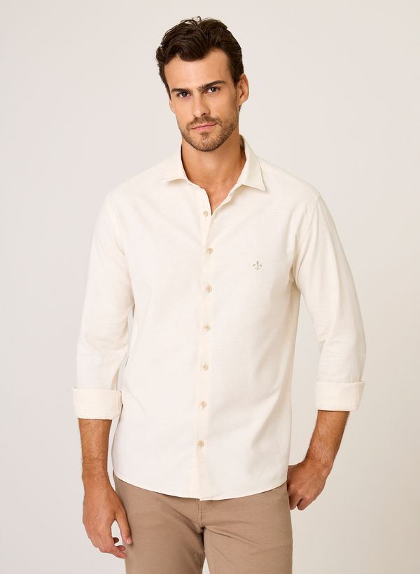 Camisa Slim FIt Linen Blend Rústico Dudalina Masculina 6
