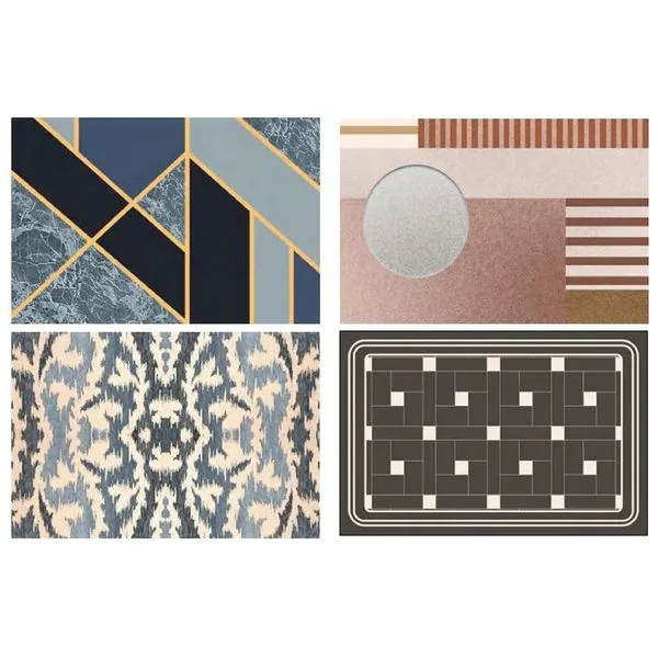 Tapete Multiuso Mosaico Sortido Poliéster Borracha TPR 43,7x69,9cm LM1916 - honeyhome
