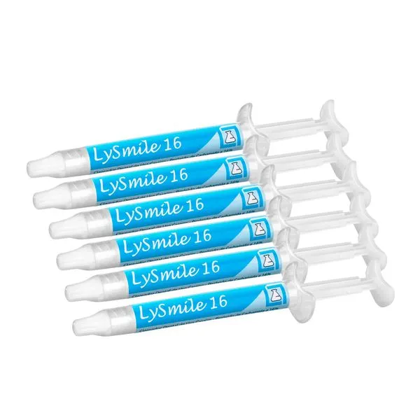 Kit 6 Clareador Dental Caseiro Lysmile Gel 16% Lysanda
