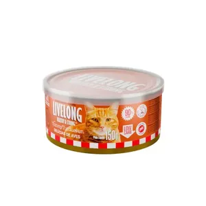 Ração Úmida Natural para Gatos Livelong Yummy Turducken Delícias de Aves 150g