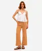 calça clochard feminina com linho marrom 44
