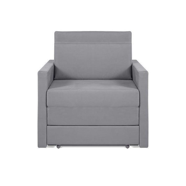 Sofá Cama Castor Solteiro Salerno Max Suede Cinza