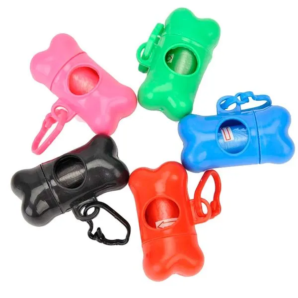 Kit Porta Caca Pratix Com Suporte E Saquinho Plástico Sortido (MP)